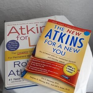 2 Atkins Diet Books - Atkins for Life and The New Atkins for a New‎ You